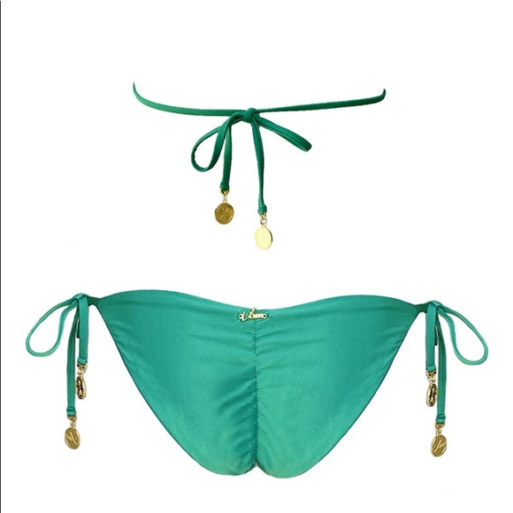 🐍 GREEN & Gold snake Bikini Bottom WaterVixenSwim - Picture 8 of 10